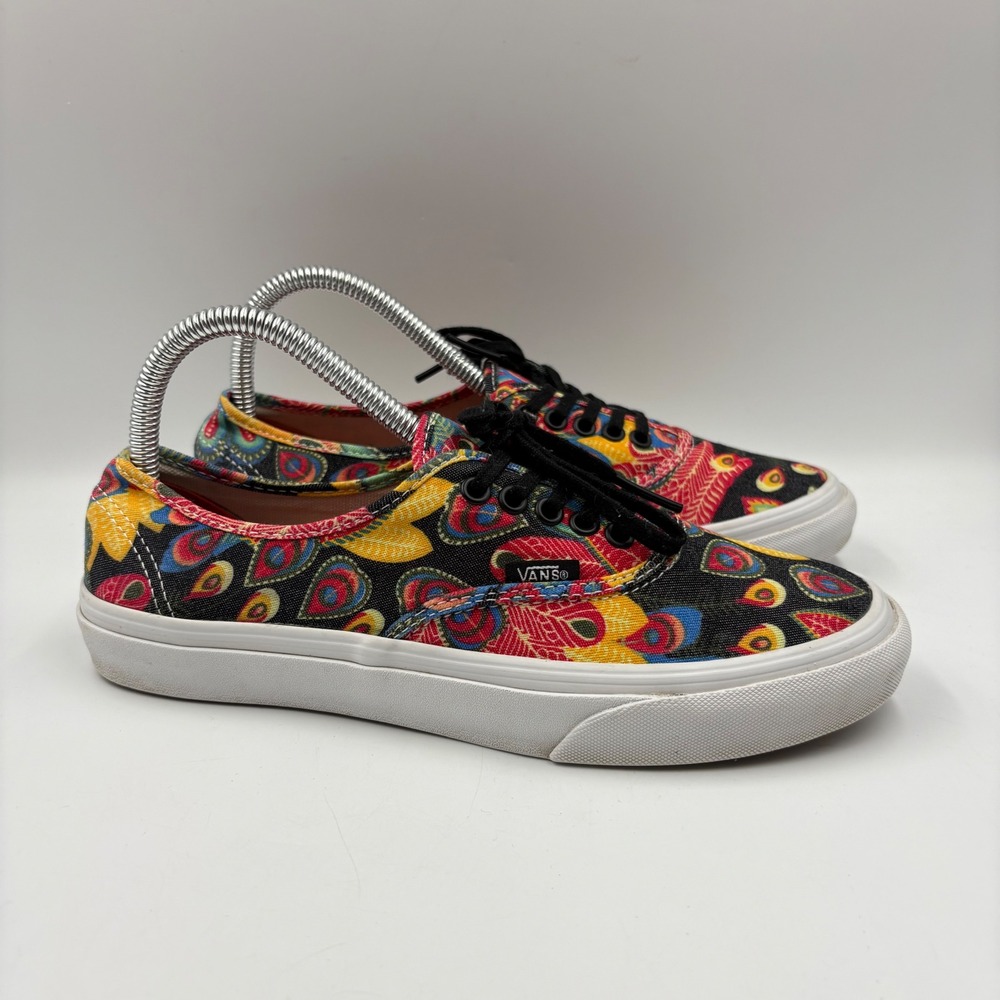 Vans Authentic Sneakers Mens 6, Womens 7 Multi Color Peacock Floral Print